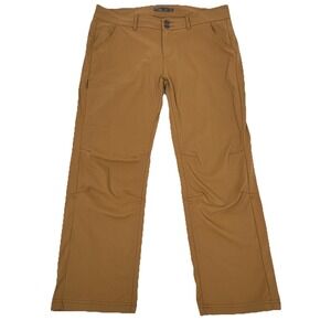 Prana  Breathe Pant 124977 Tan Nylon Yoga Hiking Travel Women's 16